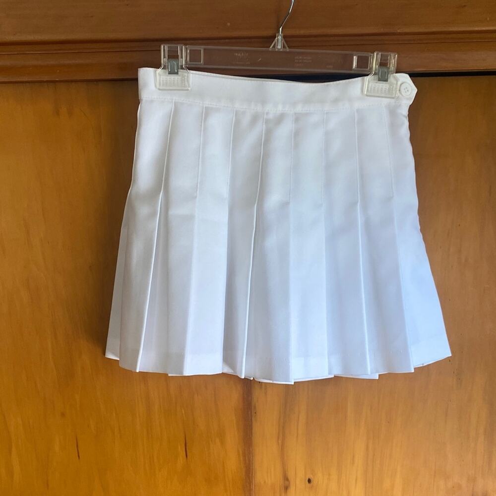 American Apparel Crisp White Pleated Mini Skirt School Girl Uniform Tennis Flirt